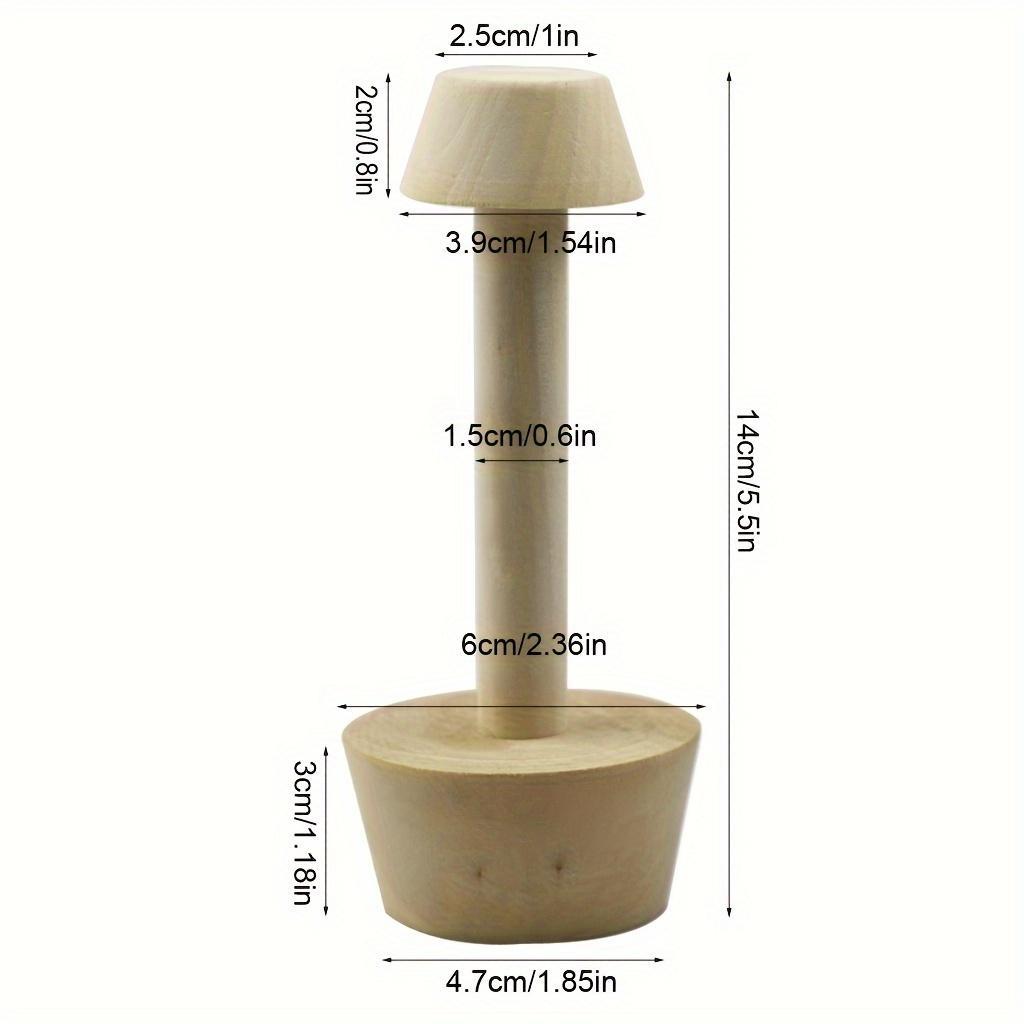 Wooden Tart Tamper, Double-Sided Pie Crust Pastry Mould, Wood Color Tart Shell Maker Tool for Baking