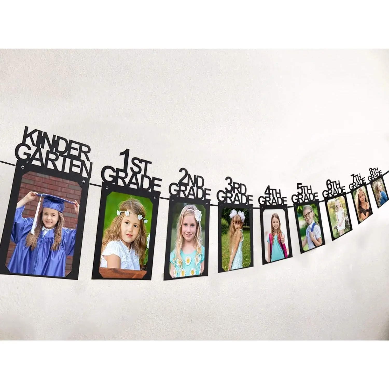 Graduation Decorations Class of 2026 Photo Banner K-12 Display for Senior Picture Banner High School 5th 8th Grad 4x6