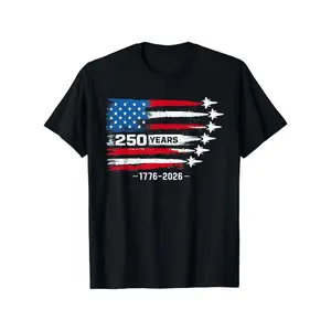 Men's 250th USA Birthday Commemorative T-Shirt 1776-2026 - 4th of July Comfort Fit Crew Neck Tee with 250 Years American, Ultra Soft Breathable Casual Shirt for 4th of July & Year-Round Wear
