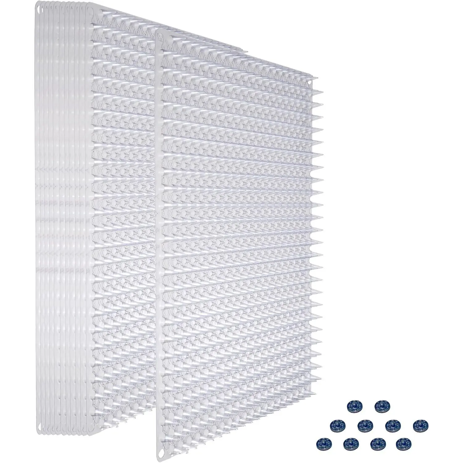12 Pack Cat Spike Mat with High-Low Spikes, Interlocking Scat Mat for Cats and Dogs, Clear Cat Deterrent Mat for Indoor Countertop & Furniture, Outdoor Garden Dog Digging Stopper