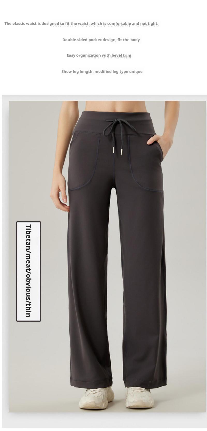 Comfy Leisure Pants Women's High Waisted Wide Leg Pants Soft Lightweight Sweatpants for Women   leg plain work pant loose wide leg  pant   sweatpants outfit comfort  sweats Bottoms Womenswear Basic Minimalist White cargo gym yoga rag  bone  sweatpants