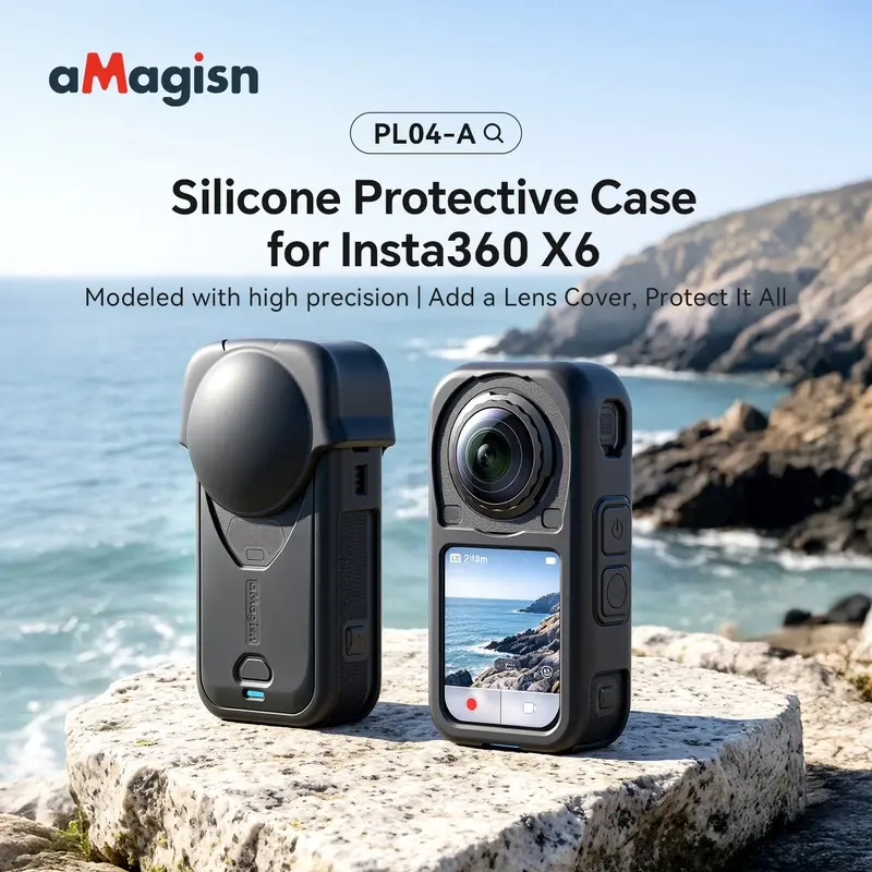Insta360 X6 Silicone Protective Cover, Shadow Stone Lens Protective Cover, Sports Camera Accessories