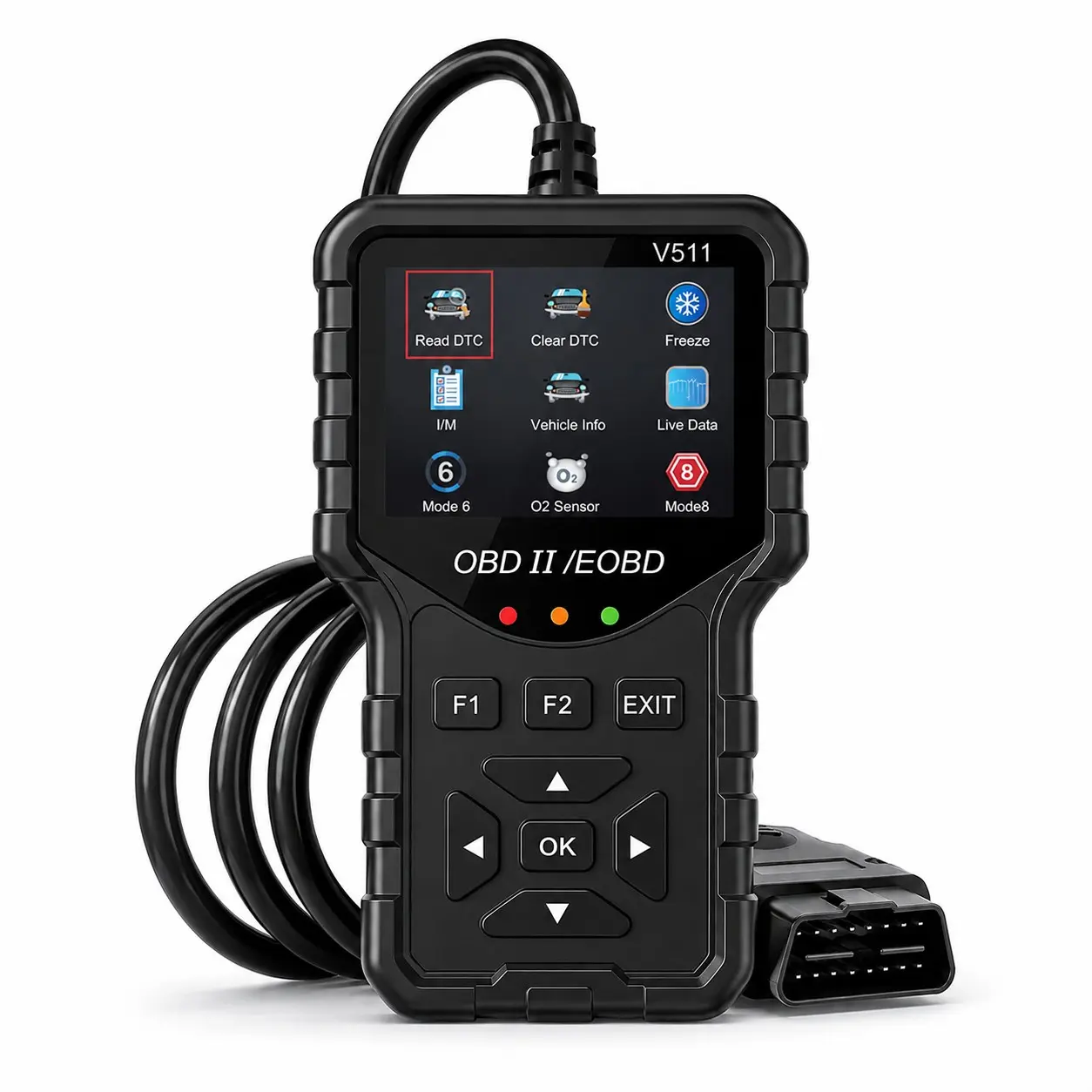 Professional Obd2 Scanner, Enhanced Engine Fault Code Reader and Reset Tool, 35,901+ Dtc Codes, for 2008+ 12V Cars, No Battery Needed