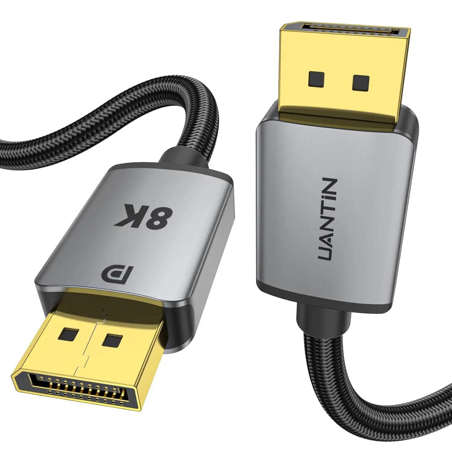 8K DisplayPort Cable 1.4, VESA Certified 3FT High-Speed Braided DP Cord [8K@60Hz, 4K@144Hz, 2K@240Hz] 32.4Gbps HDR HBR3 FreeSync G-Sync, Display Port Cable for Gaming Monitor