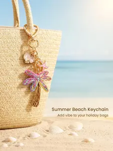 Handmade Coconut Tree Keychain, Palm Leaf Beach Travel Charm, Hawaiian Style Pendant, Boho Y2K Bag Accessory, Festival Gift, Room Decor