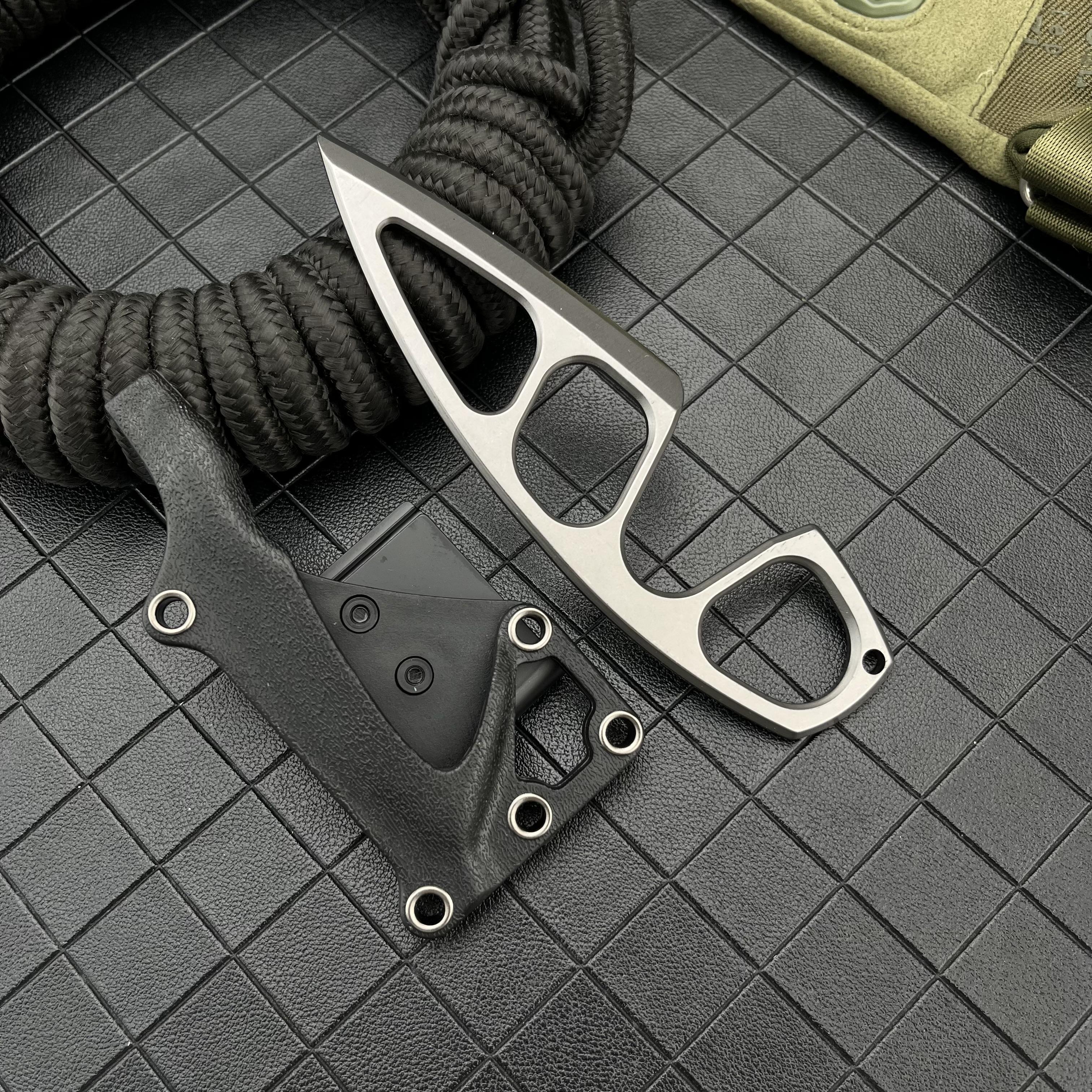 Mini Fixed Blade Knife 440C Full Tang Pocket EDC Knives with ABS Sheath Easy To Carry Outdoor Neck Knifes