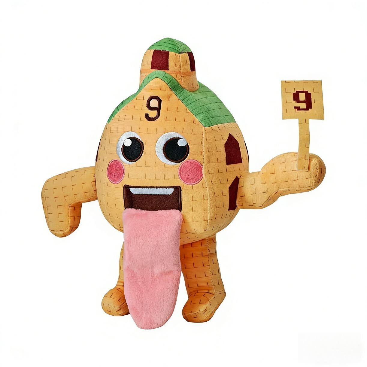 New Steal A Brainrot Cute Figurine No.9 House Plush Toy 25cm Soft Cuddly Anime Doll Huggable Squishy Stress Relief Toy Decompression Sensory Game Christmas Birthday Halloween Gift Desktop Decor Kids Adults