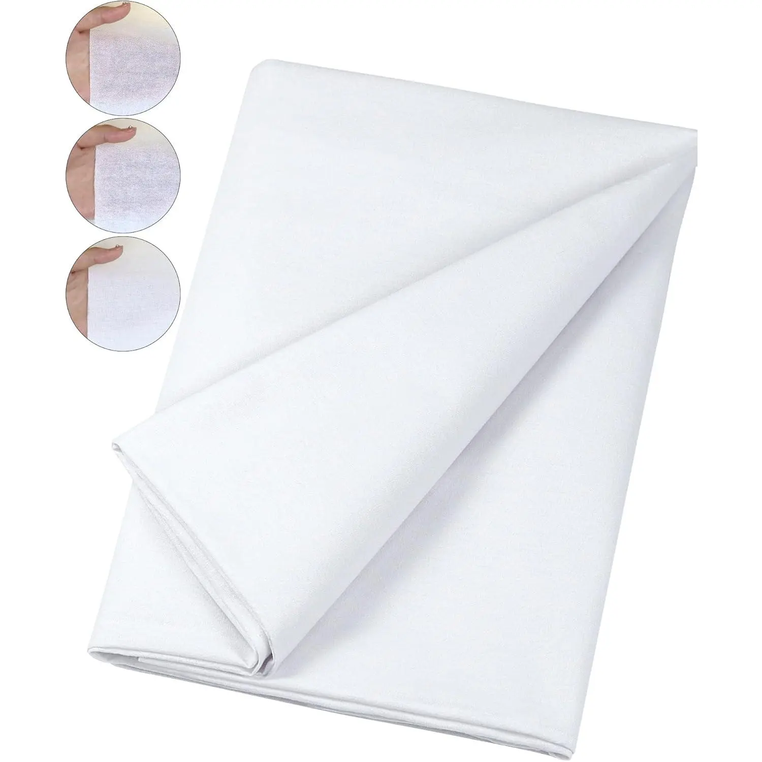 Woven  Iron- Fusible Interfacing: 44 inch X 2 Yards White Heavy Weight   Single-Sided Interfacing for Blouses Dress Shirts Collars DIY Crafts Supplies