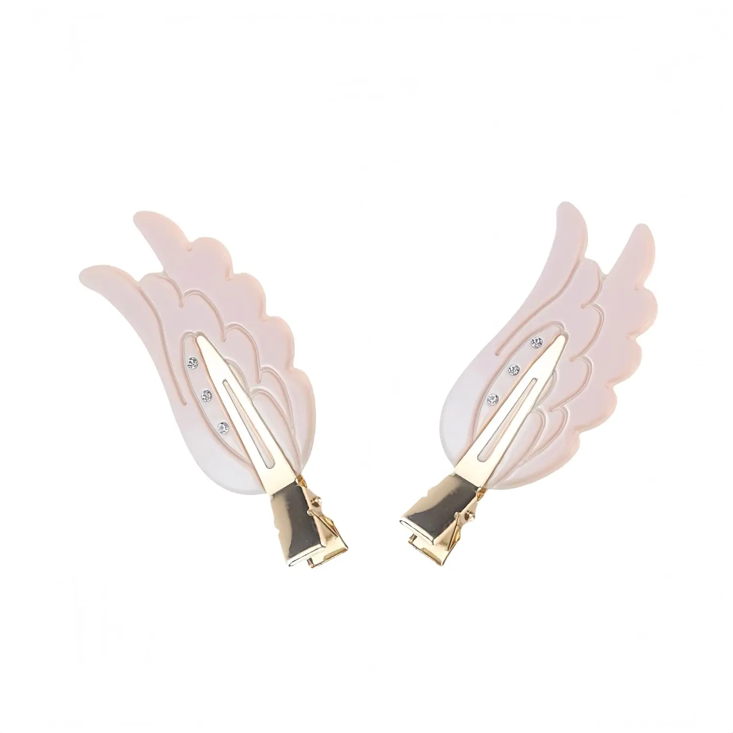 2 count  Angel Wing Hair Clips with Rhinestones No Crease Hair Clips for Women Cute Wing Hairpins Kawaii Cartoon Barrettes Y2K Makeup No Bend Accessories