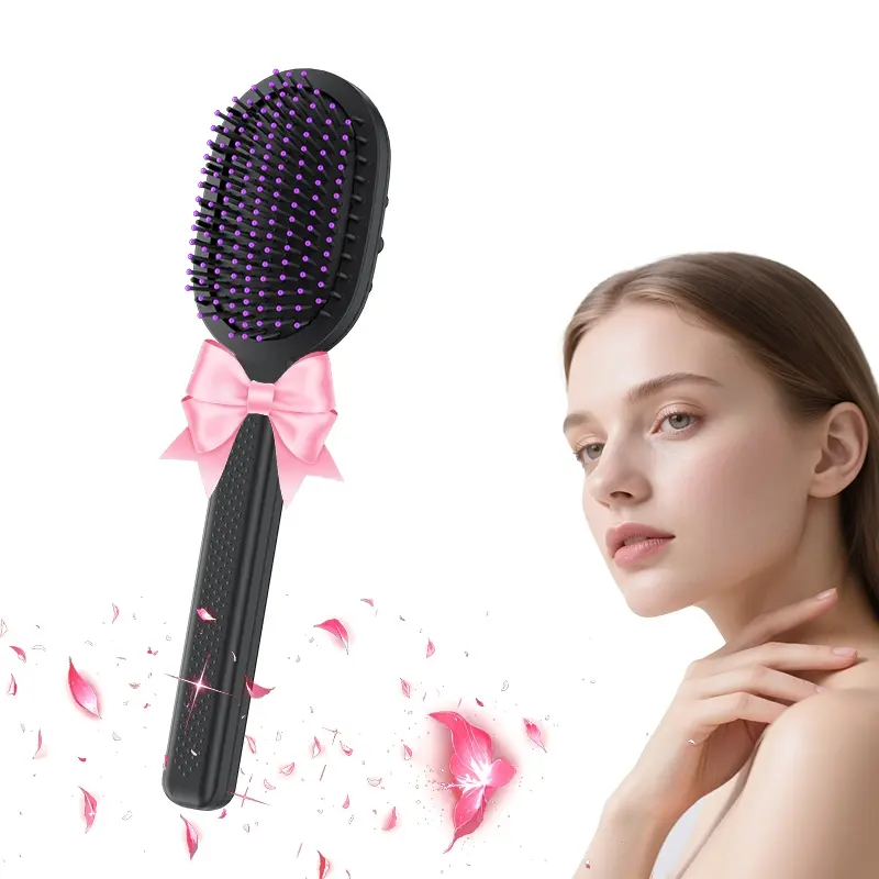 New trend women's 3D air cushion massage hair comb, easy to clean, one click airbag combing device, suitable for holiday gift giving