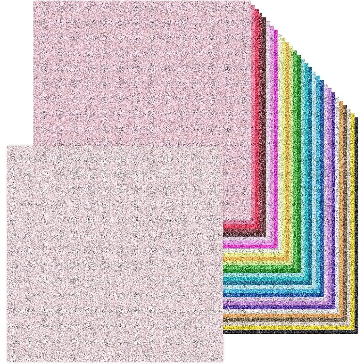 12 x 12 Inch Double Sided Glitter Cardstock Paper 100LB Heavyweight No Shred Glitter Colored Card Stock for Card Making 30 Colors