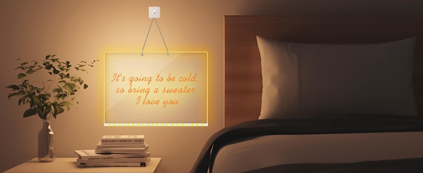 LED Note Board with Seven Colors 13"x10" for Kids 3-12 Stimulate Painting Potential Enhance Color Cognition Light Up Dry Erase Boards with 7 Markers Soft Cloth Hanging Chain Holiday Trend Gift Christmas Gift neon color Light-Up Drawing