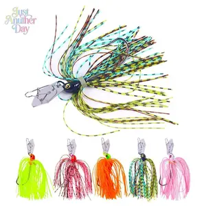 5-Pack Weedless Chatterbait Bladed Swim Jig, Fishing Lures for Bass Fishing