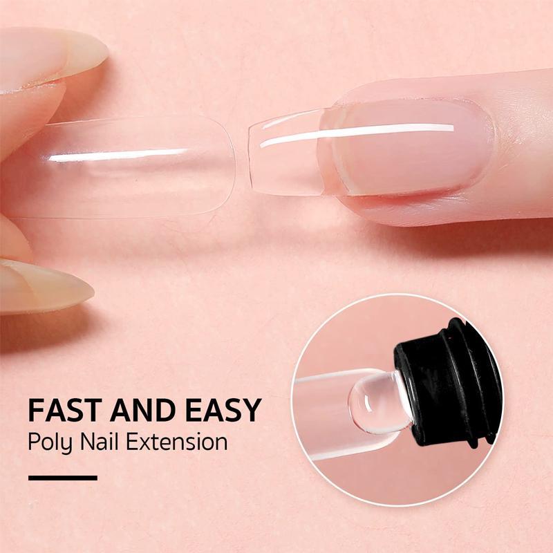 Professional Poly Gel Nail Kit, 1 Set 6-Color Poly Nail Gel Set with UV Lamp for Nail Extensions, Beginner-Friendly Gift Set for Women