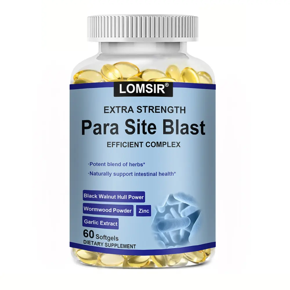 Premium para Site Blast - Intestine Health with Black Walnut, Wormwood Powder & More - Cleanse, Detox, Intestinal Guard Formula Supplement for Humans - 60 Softgels