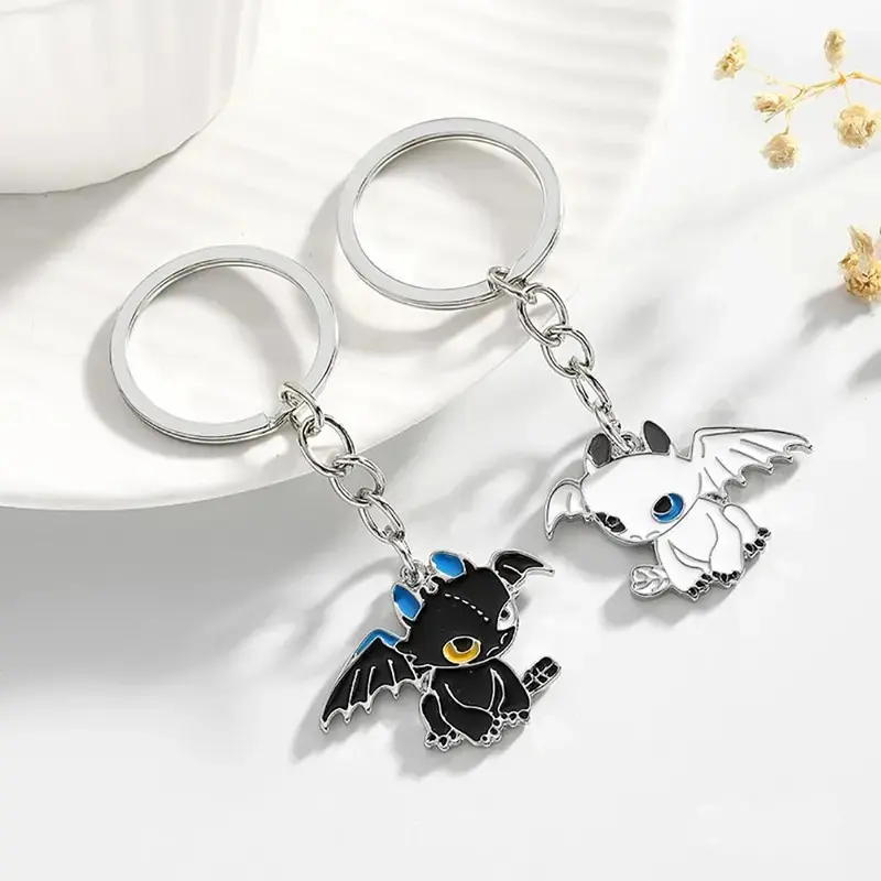 How To Train Your Dragon Pair Keychains Matching Couple Accessories Cute Cartoon Bag Charms Lover Gift