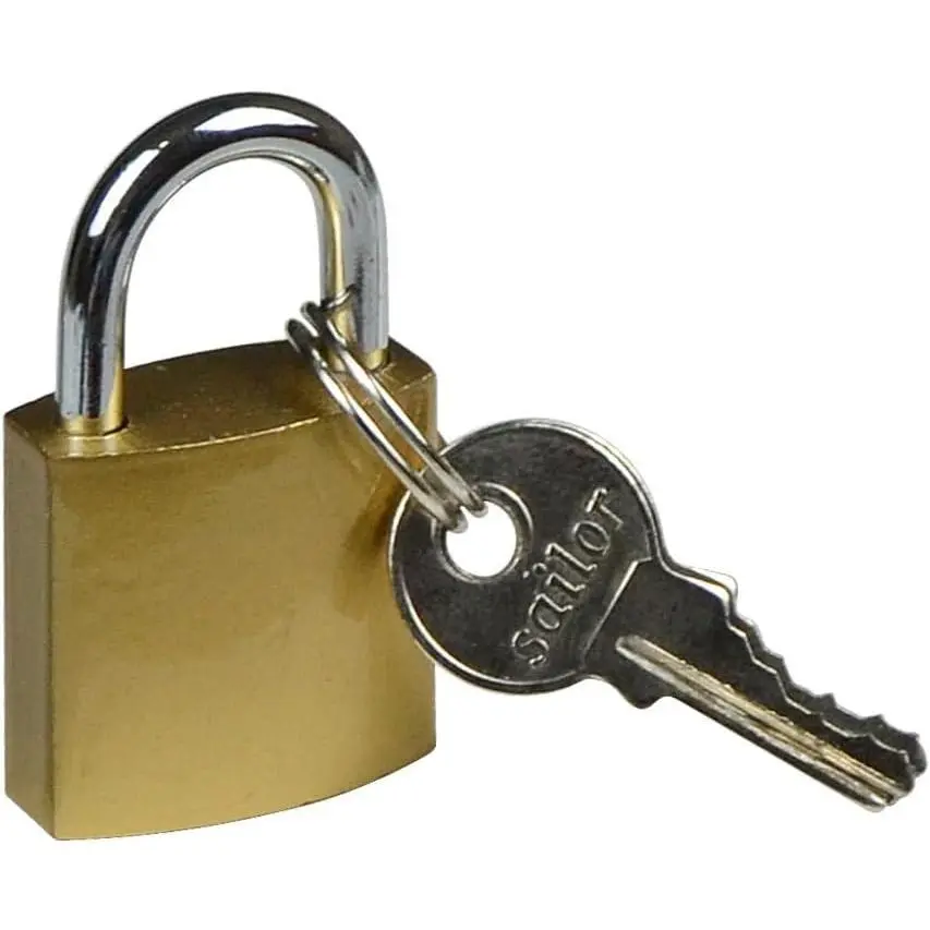 1 Pack Gold Metal Body Luggage Lock, 25mm Small Keyed Padlock with Hardened Shackle, Compact Fit Gym Locker Lock Includes Keys - Outdoor Gadgets