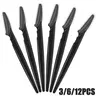 Dermaplane Razor for Women's Face, Portable Eyebrow Hair Trimmer & Face Shaver, Exfoliating Facial Razor & Skin Care Tool for Smoother Skin, Black, 12 Pcs
