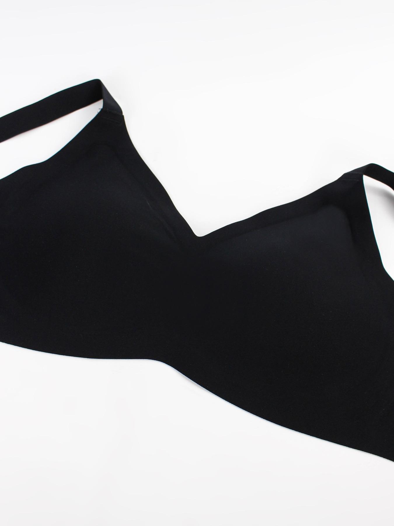 【Plus Size】 Solid Buckle Wireless Push Up Bra, Comfortable Breathable Bralettes for Daily Wear, Women's Underwear for All Seasons