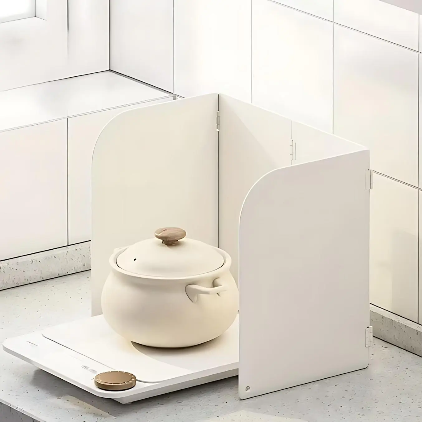 Foldable Kitchen Oil Splash Guard, Easy to Clean, Heat Resistant, Indoor/outdoor Use, Protective Insulating Board