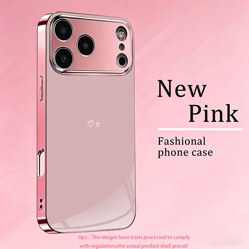 Minimalist and gentle double heart phone case for iPhone 6/6S/7/8/SE (2020)/SE (2022)/6 Plus/6S Plus/7 Plus/8 Plus Full coverage, stylish and luxurious, high-value protective case