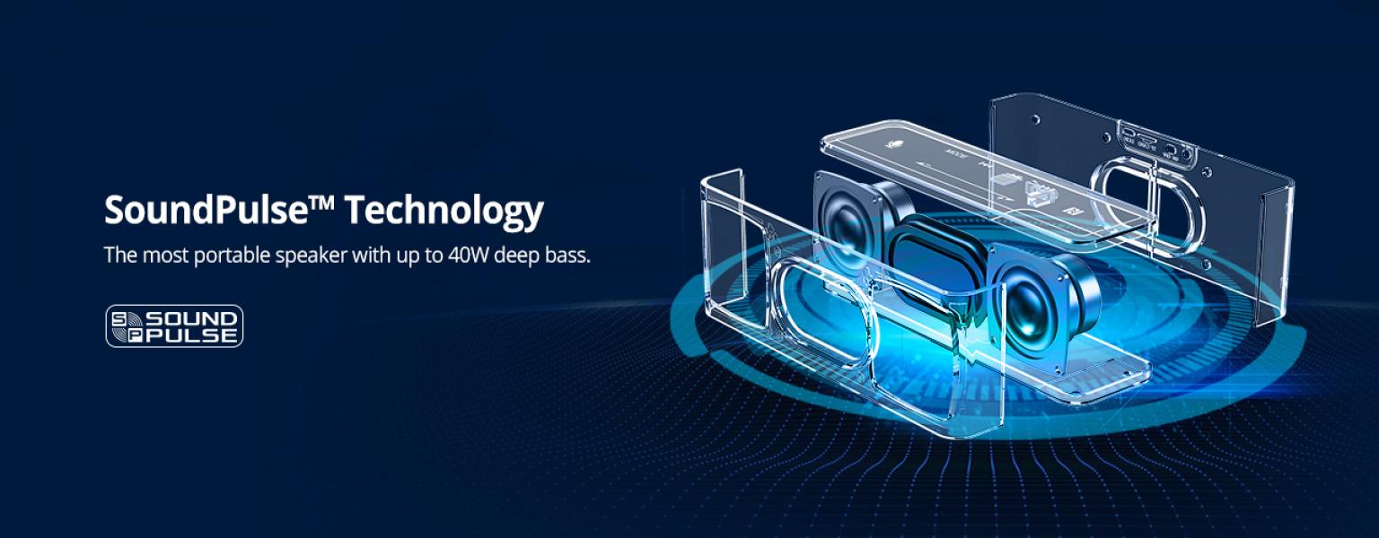 Original Tronsmart Mega Bluetooth Speaker 40W Portable Speaker with Touch Control Soundbar support Voice Assistant,NFC,MicroSD