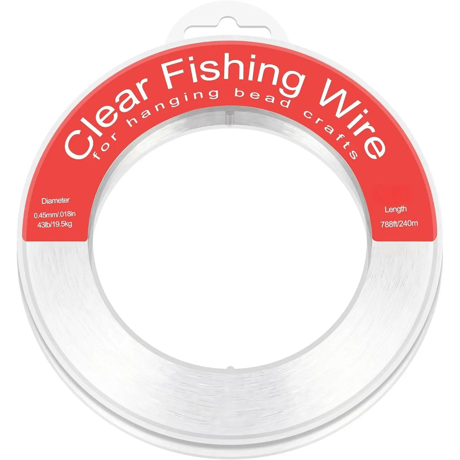 Fishing Line 788FT,Invisible Monofilament Fishing Wire | Supports 43 Pounds, Nylon Invisible Thread for  Decorations,Balloon Garland,Crafts,Picture Display