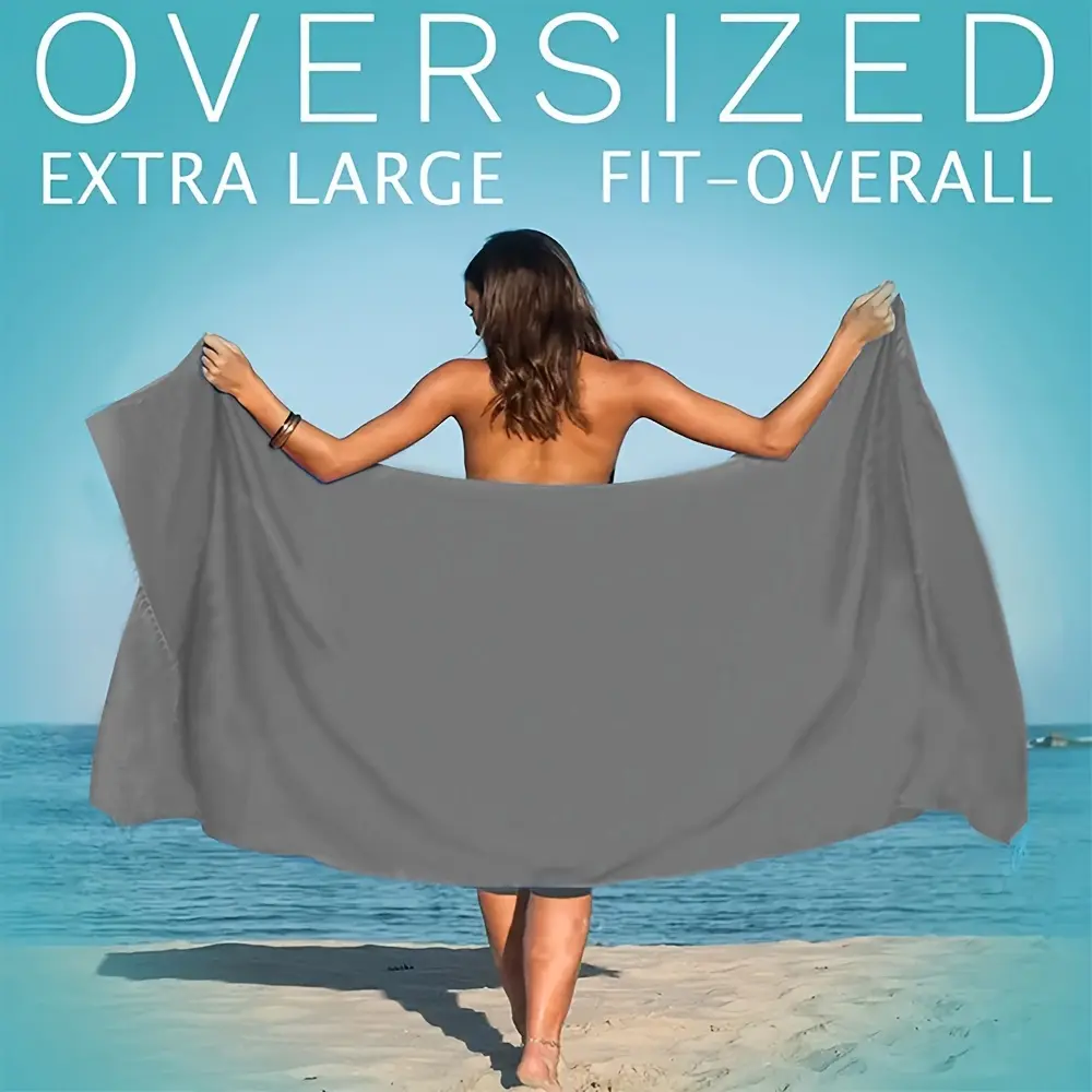 Extra Large Microfiber Beach Towel, Quick-Dry Dual-Sided Towel, Lightweight & Sand-Resistant, Ideal for Travel, Swimming, Yoga, Fitness, Quick Dry Towels For Travel
