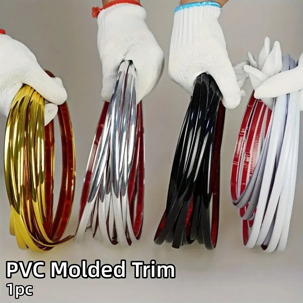 300cm Self-Adhesive Flexible Molding Decor, PVC Molded Trim, PVC Interior Moulding, Wall Decoration Strip, Suitable for Mirror Frames, Cabinets, Edges, Tiles