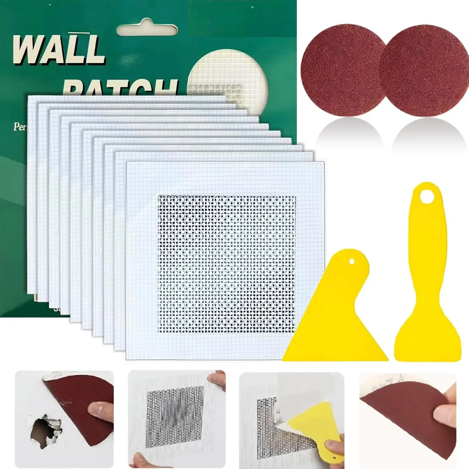 Drywall Repairs Patch Kit, Wall Patch Repair Kit, Drywall Hole Repair Patch | 14 Pack Drywall Repair Kit, 2" Drywall Patch Wall Repair Patch Small Hole Patch Repair for Drywall Dry Wall Hole Repair Patch