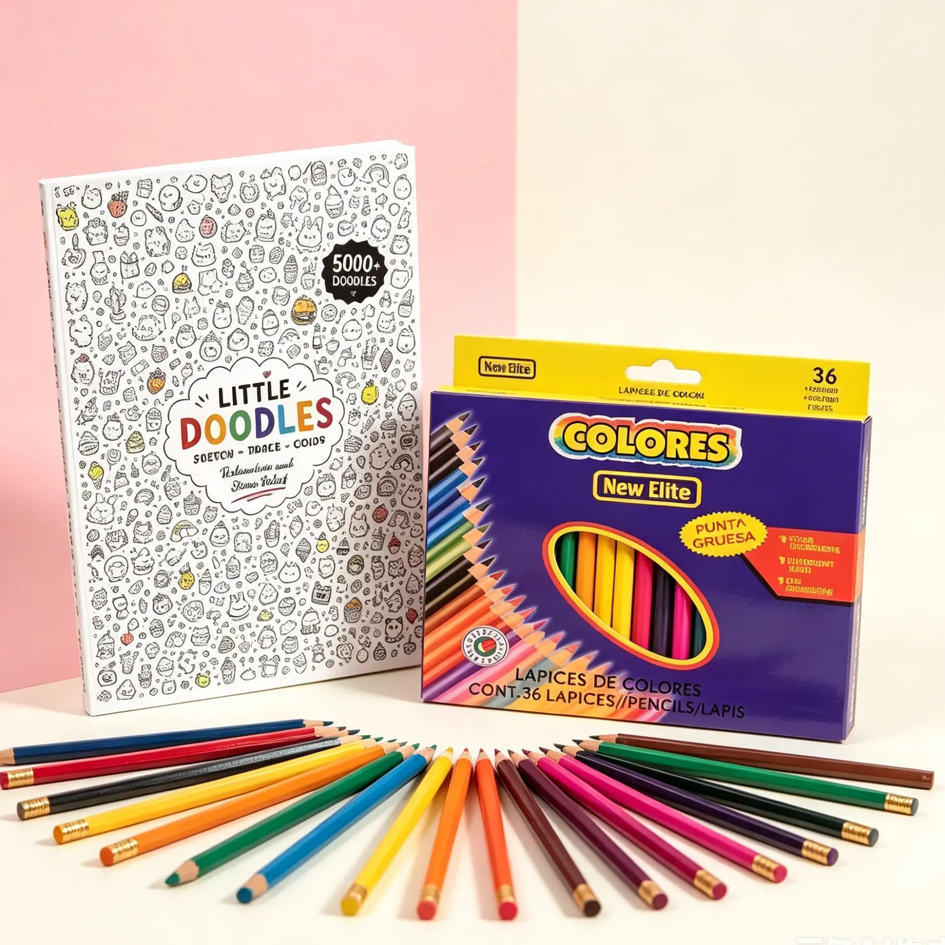Healing Sketchbook with 36 Color Pencils, Complete Hand-Drawn Coloring Set, Perfect for Relaxation and Creativity, Ideal Gift for Artists