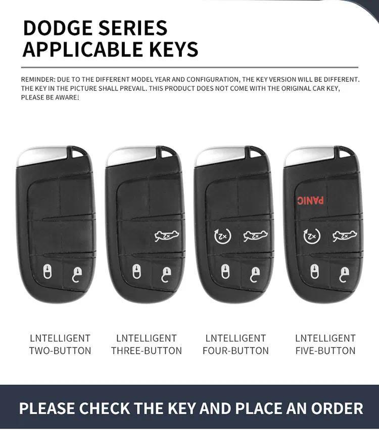 Zinc Alloy Car Key Case For Dodge RT Challenger Charger Journey RAM Remote Control Protector For DODGE R/T Logo Car Key Cover