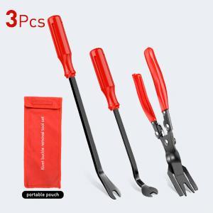 Nilight 3PCS Clip Pliers Set & Fastener Remover Auto Trim Removal Tool Kit Auto Upholstery Combo Repair Kit with Storage Bag for Car Panel Dashboard Automotive  FathersDayGift