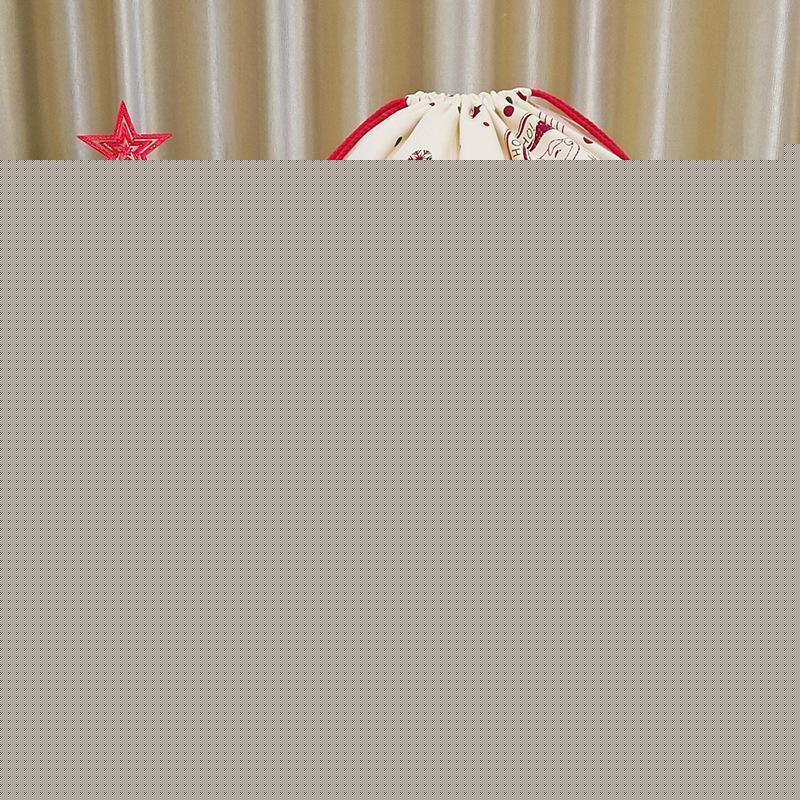 Extra Large Gift Bag Canvas Sacks for Presents Merry Christmas Candy Bundle Pockets Drawstring Bags Xmas Elements Printing 50*70