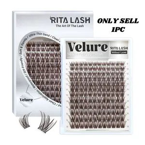 RITALASH 144Pcs Dark Brown Velure Lash Collection Upgrade Lashes with Ultra-Dense, Waterproof, Long-Lasting Lashes | Venus Velure | Beginner-Friendly Lashes for a Flawless Look | Trendy & Must-Have Clusters