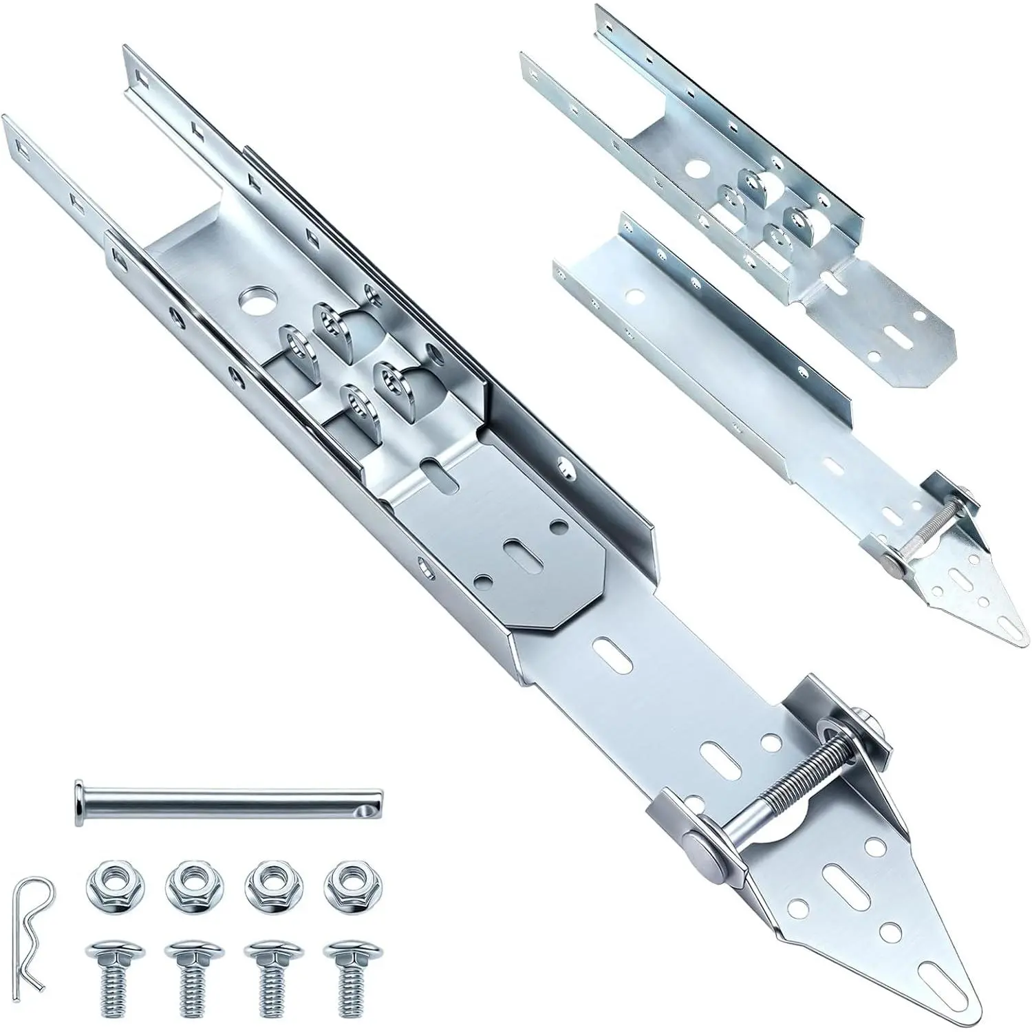 Garage Door Bracket Adjustable Garage Openers and  Door Reinforcement Bracket, Full Hinge Design,Galvanized Steel()