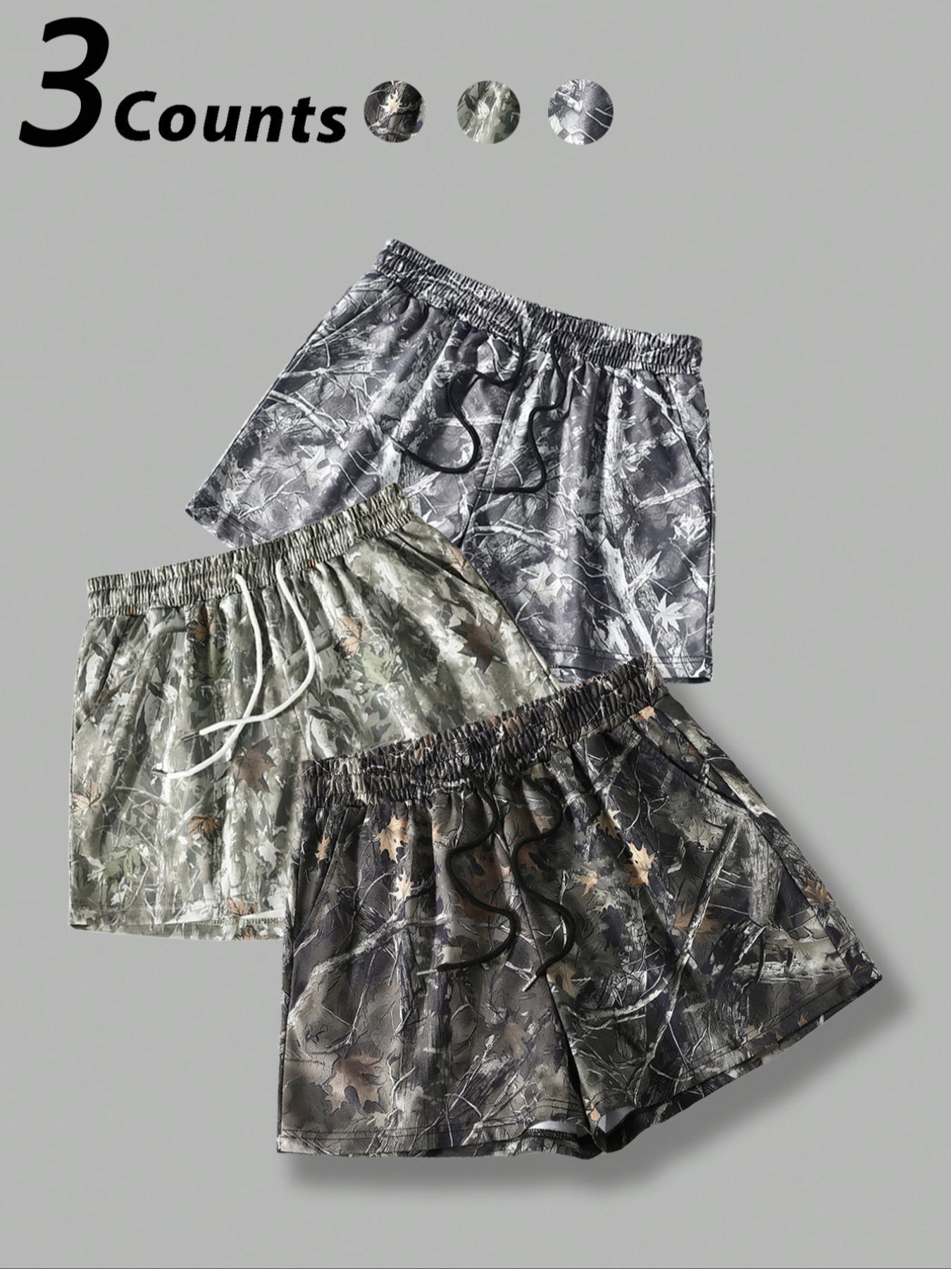 Women's Camo Print Shorts, Athletic Shorts, Casual Comfy Breathable Shorts for Daily Wear, Ladies Bottoms for Summer