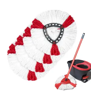 Microfibre Mop for Vileda Turbo 2-In-1, Easy Wringing Mop Head, Spin Mop for All Floor Types, Ideal for Vileda Turbo Spin Mops