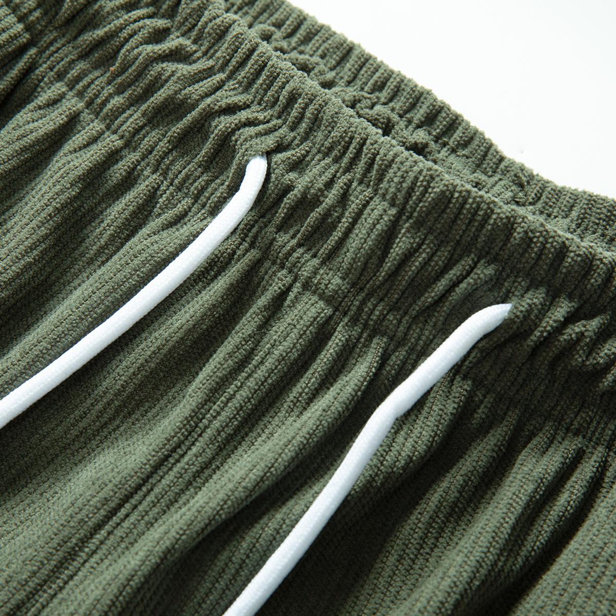 Elite Corduroy Core Mens Timeless Casual Shorts with Minimalist Woven Label Emblem and Soft Textured Fabric for Casual Social Gatherings and Post-Work Relaxation