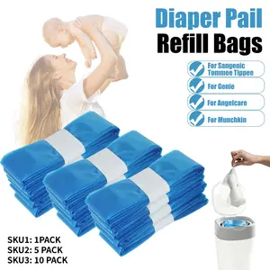 Diaper Pail Refills for Tommee Tippee, Nappy Refill Bags for Genie, Diaper Pail Refills for Angelcare for Munchkin, Scented
