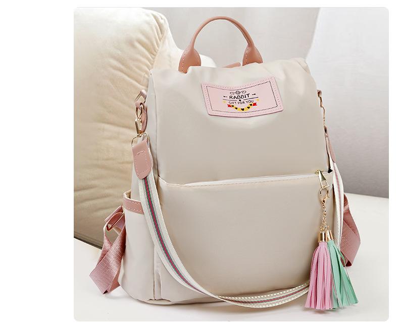 2026 New Korean Style Fashionable Versatile Anti-Theft Student Backpack for Women, Travel Canvas Backpack