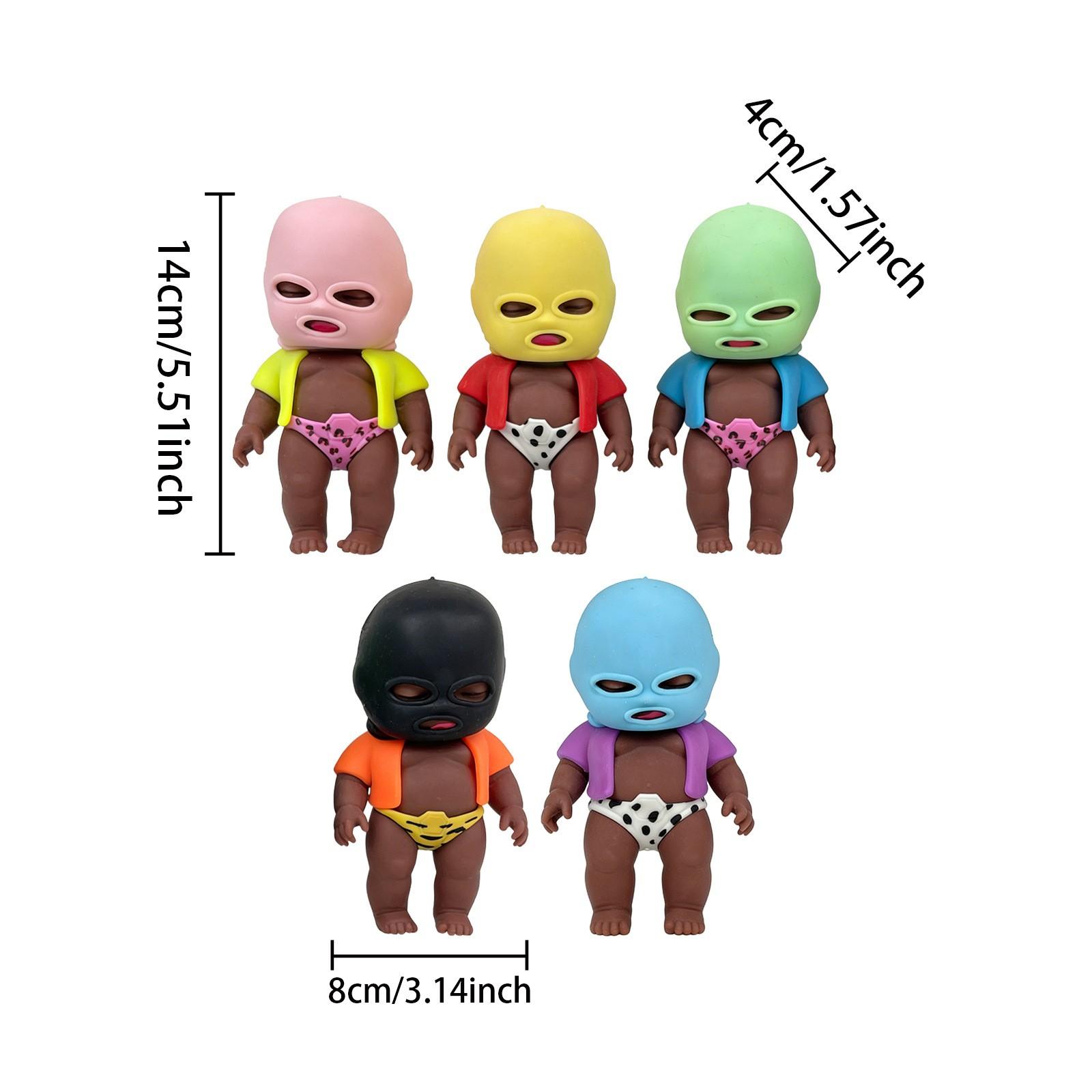 Trendy Silicone Mask Doll Model, Fun Street Style Stress Relief Toy, Washable Tpr Art Doll, Ideal Gift for Adults and Collectors weighted plush rare Cartoon Gorilla Backpack Whale Shark Kawaii Large Fat Cat surprise Removable Recording Teddy Bear