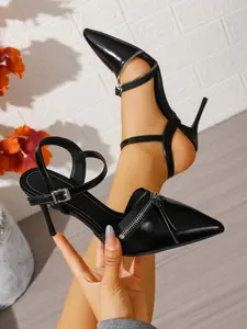 Women's Stiletto Heel Pointed Toe Formal Shoes, Slimming Office Shoes, Versatile Commuter Professional Women's Shoes, All Seasons