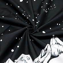 Black and White Tapestry Starry Night Mountain Tapestry Aesthetic Moon Wall Tapestry Nature Forest Tapestry Galaxy Space Tapestry Wall Hanging for Home Decor(51.2"x59.1")