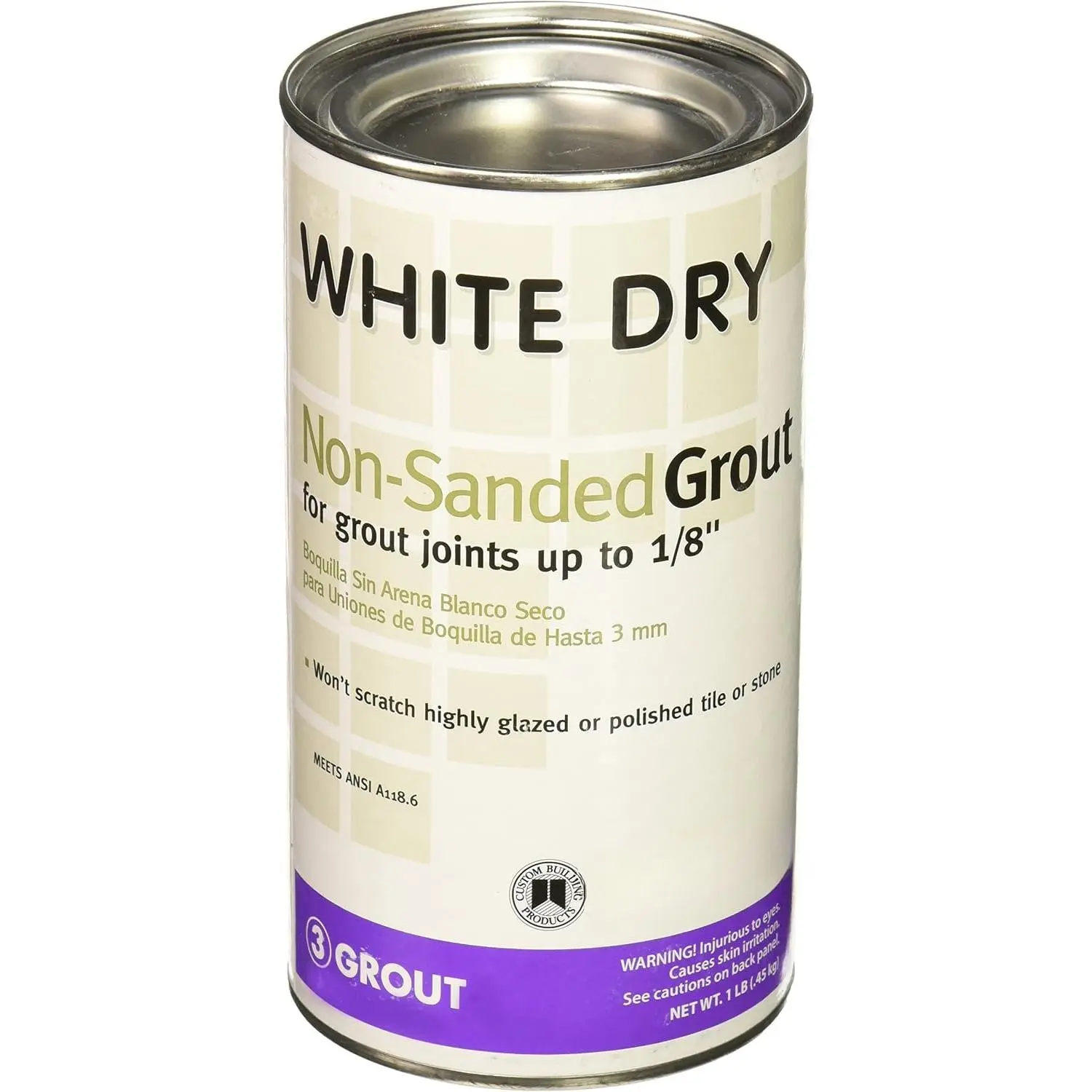 Building Product WDG1 1lb White Non-Sanded Tile Grout
