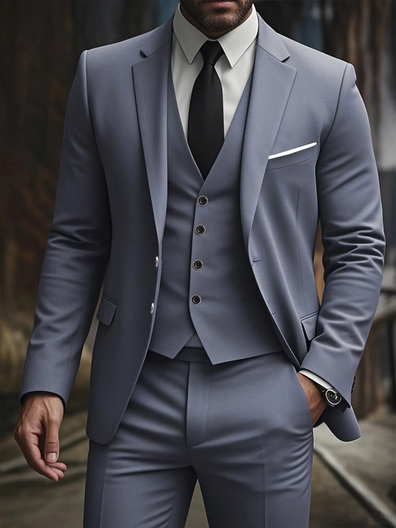 Men's Single Breasted Blazer, Lightweight Formal Outerwear, Elegant Design, Perfect for Business & Casual Occasions, Comfortable Fit