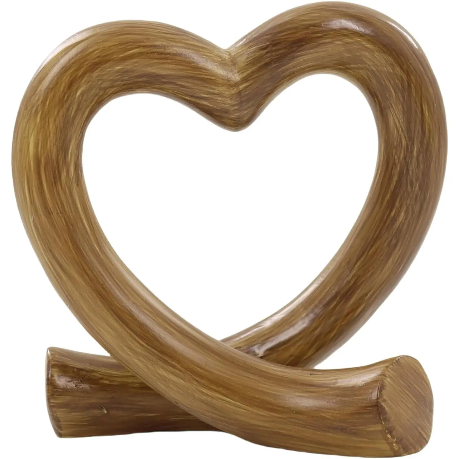 Heart Decor Sculpture, Rustic  Love Heart Statue   Decor for Living Room Shelf Desk Coffee Table, Housewarming