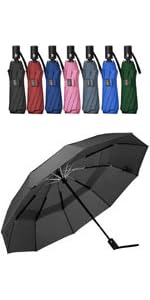 LANBRELLA Compact Reverse Folding Umbrella Auto Windproof Travel Umbrella LANBRELLA Compact Reverse Folding Umbrella Auto Windproof Travel Umbrella