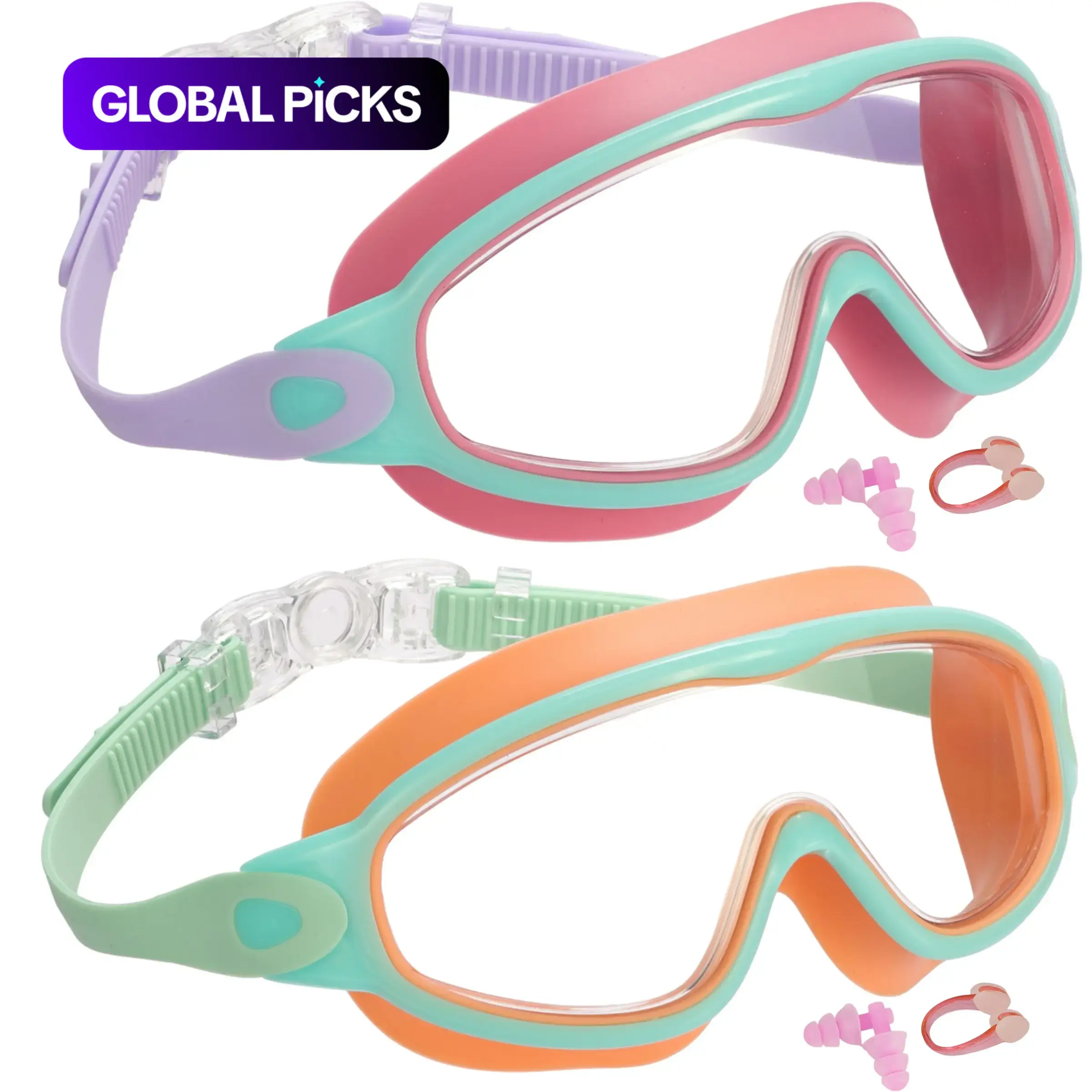 Adult Swimming Goggles Sport Waterproof Anti-Fog UV Protection, Professional Silicone Comfortable Swim Glasses, Durable & Clear Vision, Swimming Accessories, Pool Goggles #GLOBAL PICKS