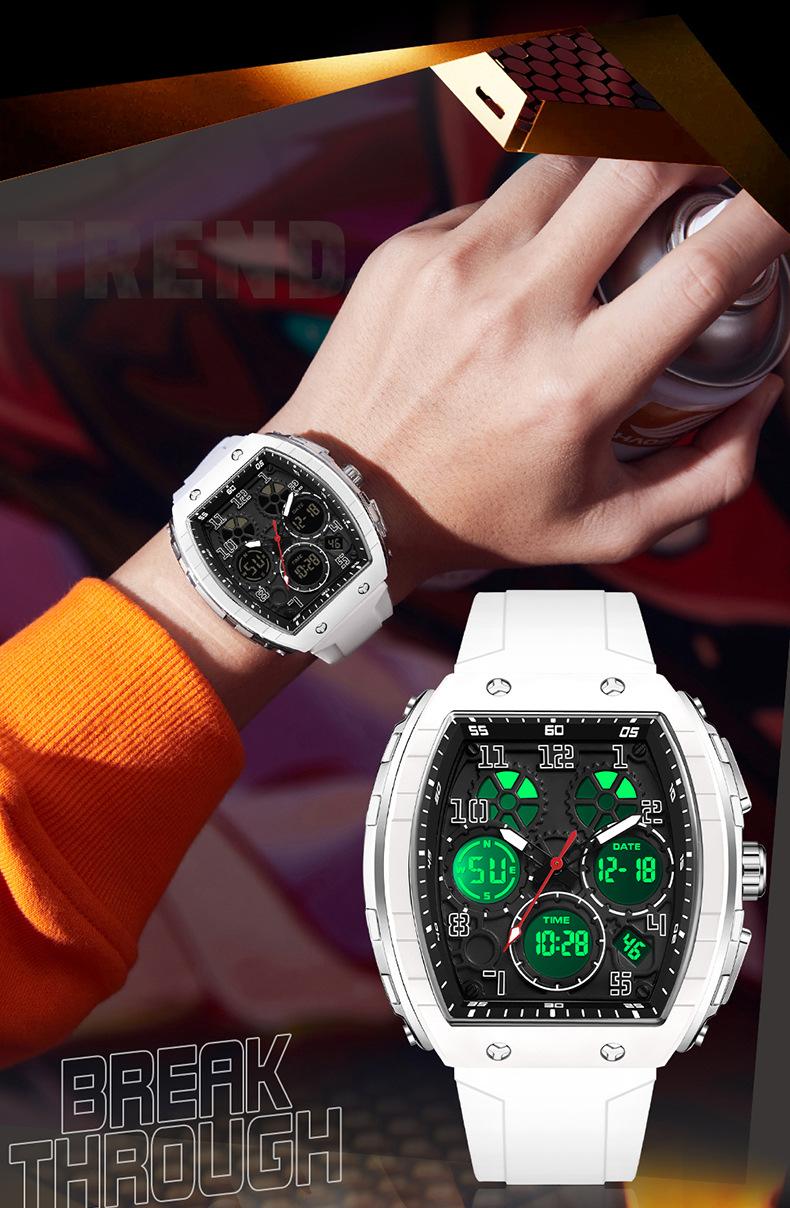 Ladies' sporty digital watch, fashionable digital watch with luminous and alarm functions, modern waterproof unboxed electronic watch,-quality design